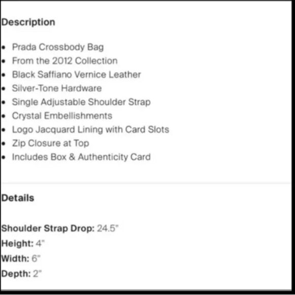 *PRADA* Bijoux Crystal Studded *Mini* Saffiano Patent Crossbody - Picture 6 of 12